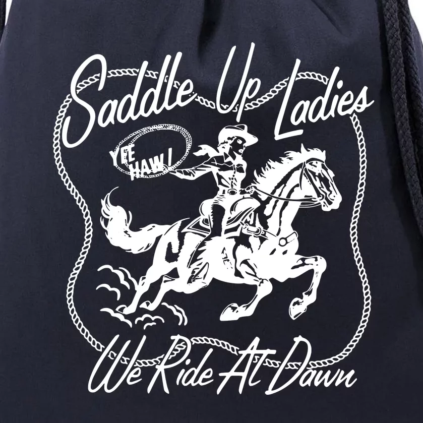 Saddle Up Ladies Drawstring Bag