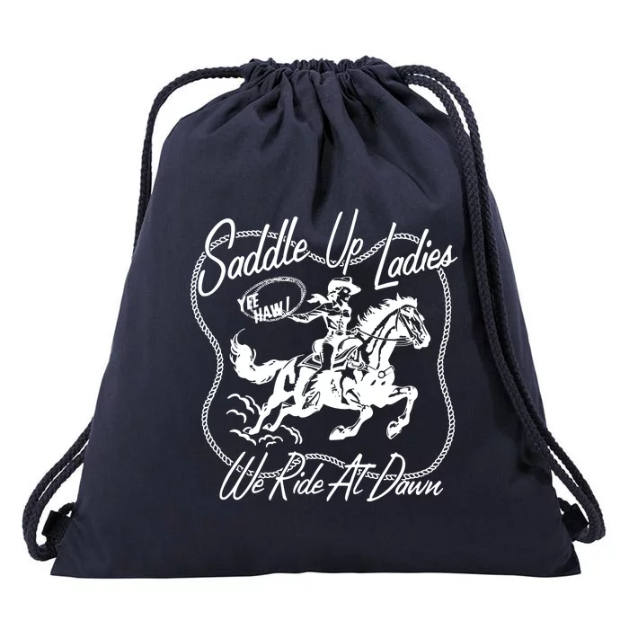 Saddle Up Ladies Drawstring Bag