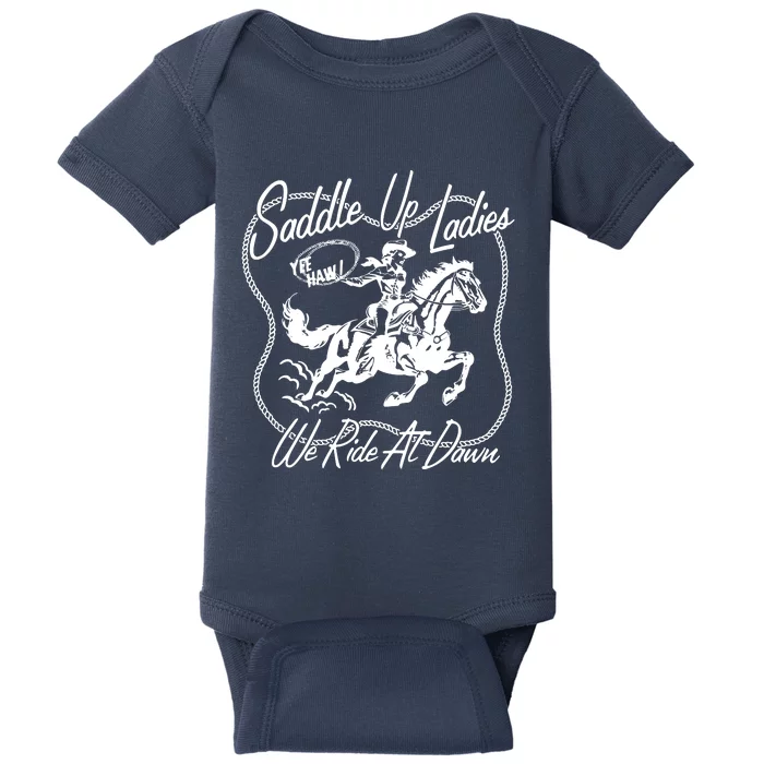 Saddle Up Ladies Baby Bodysuit