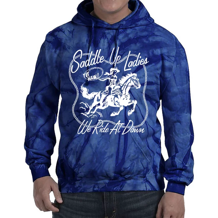 Saddle Up Ladies Tie Dye Hoodie