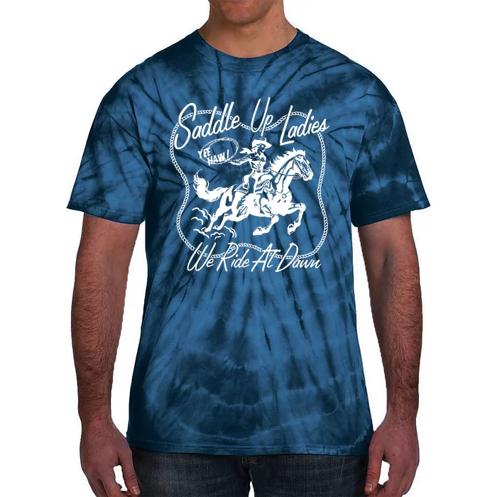 Saddle Up Ladies Tie-Dye T-Shirt