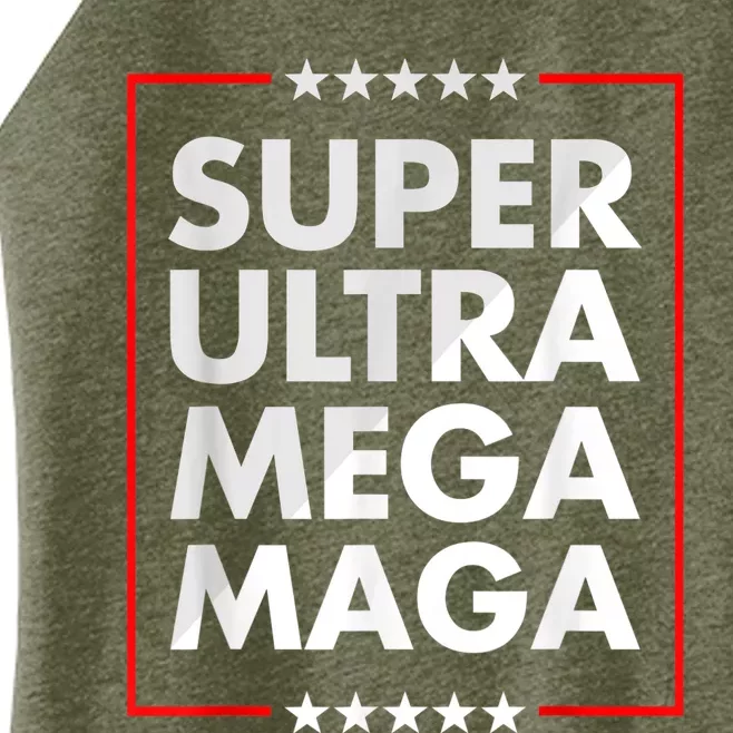 Super Ultra Mega Maga Trump Liberal Supporter Republican Women’s Perfect Tri Rocker Tank