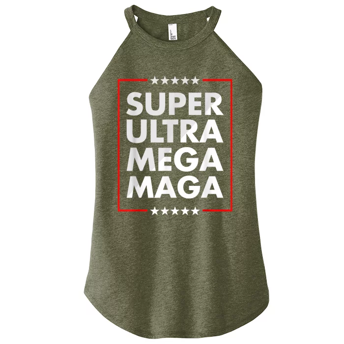 Super Ultra Mega Maga Trump Liberal Supporter Republican Women’s Perfect Tri Rocker Tank