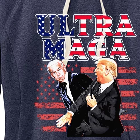 Super Ultra Mega Maga Trump Liberal Supporter Republican Women's Fleece Hoodie