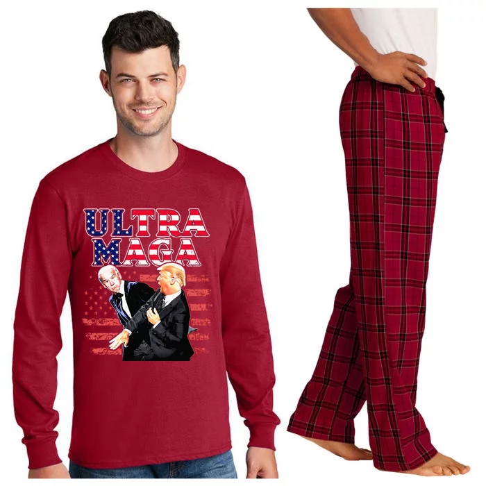 Super Ultra Mega Maga Trump Liberal Supporter Republican Long Sleeve Pajama Set