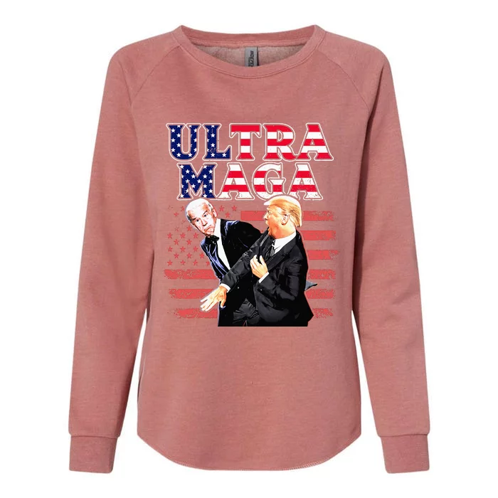 Super Ultra Mega Maga Trump Liberal Supporter Republican Womens California Wash Sweatshirt