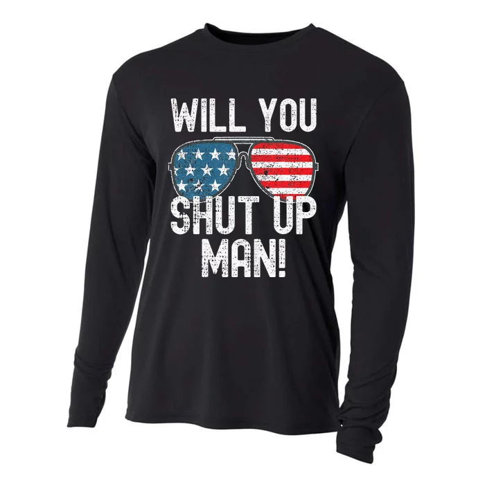 Shut Up Man! Joe Biden Cooling Performance Long Sleeve Crew