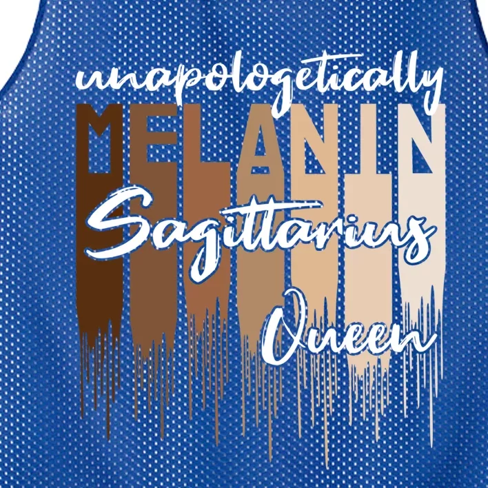 Sagittarius Unapologetically Melanin Queen For Black Gift Mesh Reversible Basketball Jersey Tank