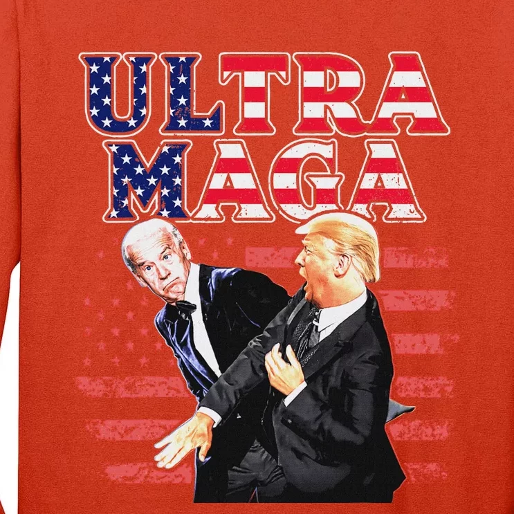 Super Ultra Mega Maga Trump Liberal Supporter Tall Long Sleeve T-Shirt