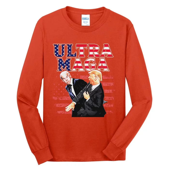 Super Ultra Mega Maga Trump Liberal Supporter Tall Long Sleeve T-Shirt