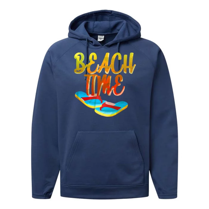 Summer Beach Time Performance Fleece Hoodie