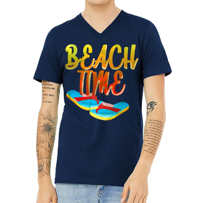 Summer Beach Time V-Neck T-Shirt