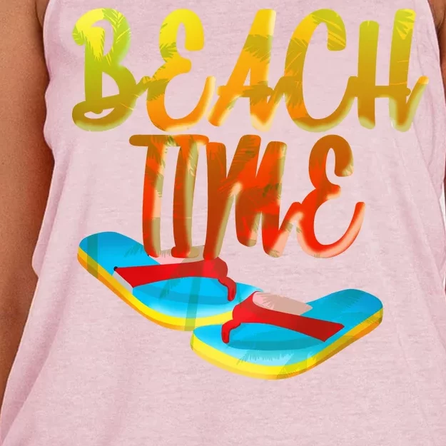 Summer Beach Time Women's Knotted Racerback Tank