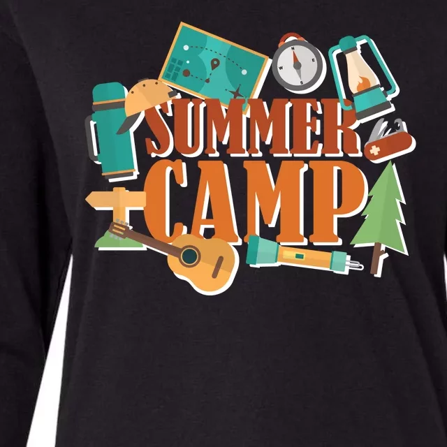 Summer Camp Womens Cotton Relaxed Long Sleeve T-Shirt