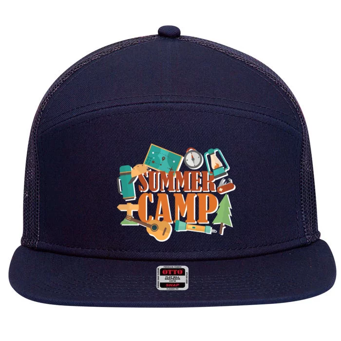 Summer Camp 7 Panel Mesh Trucker Snapback Hat