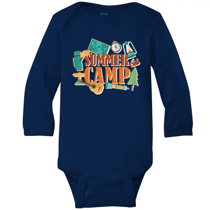 Summer Camp Baby Long Sleeve Bodysuit