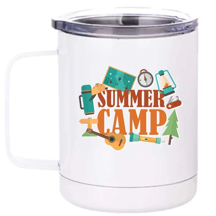 Summer Camp Front & Back 12oz Stainless Steel Tumbler Cup