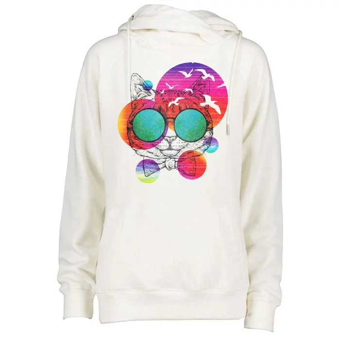 Summer Cat Womens Funnel Neck Pullover Hood