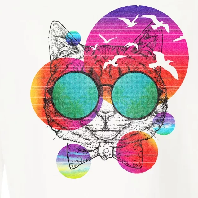 Summer Cat Cropped Pullover Crew