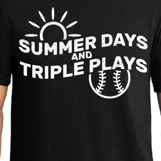 Summer Days And Triple Plays Pajama Set