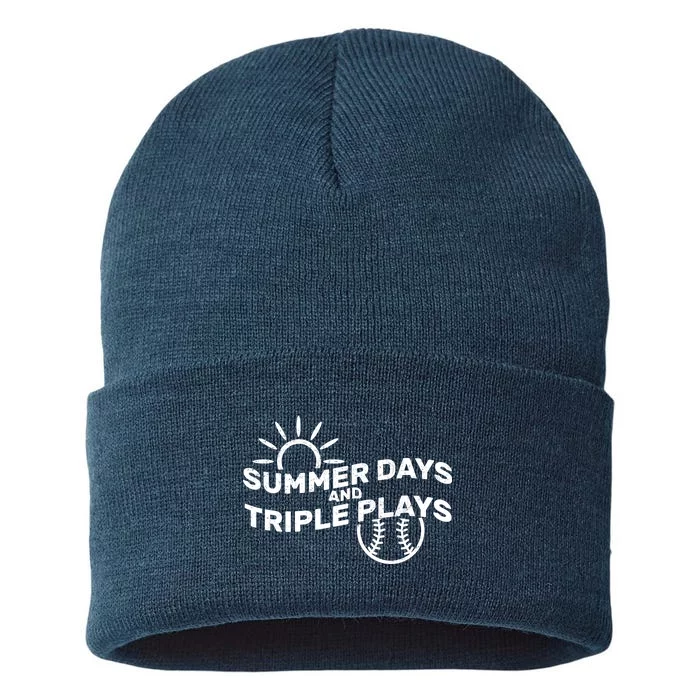 Summer Days And Triple Plays Sustainable Knit Beanie