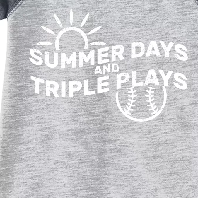 Summer Days And Triple Plays Infant Baby Jersey Bodysuit