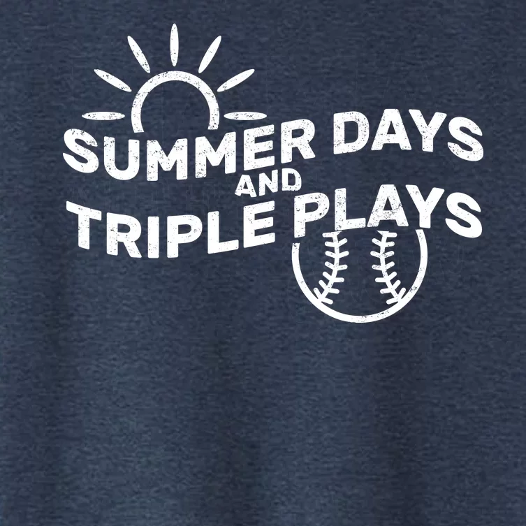 Summer Days And Triple Plays Women's Crop Top Tee