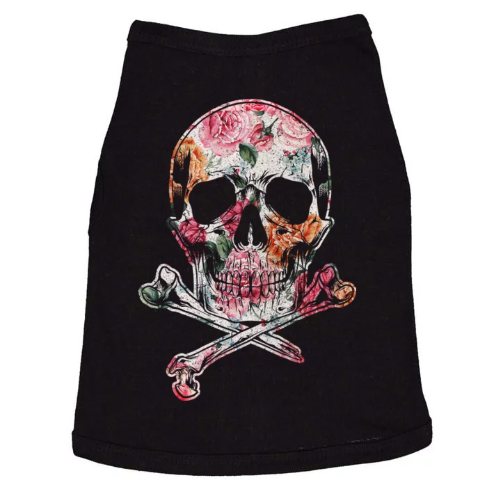 Summer Flower Skull Doggie Tank