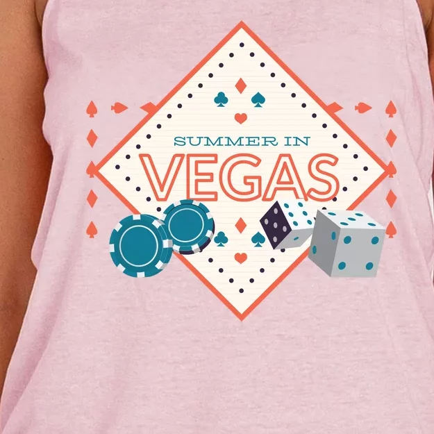 Summer In Vegas Women's Knotted Racerback Tank