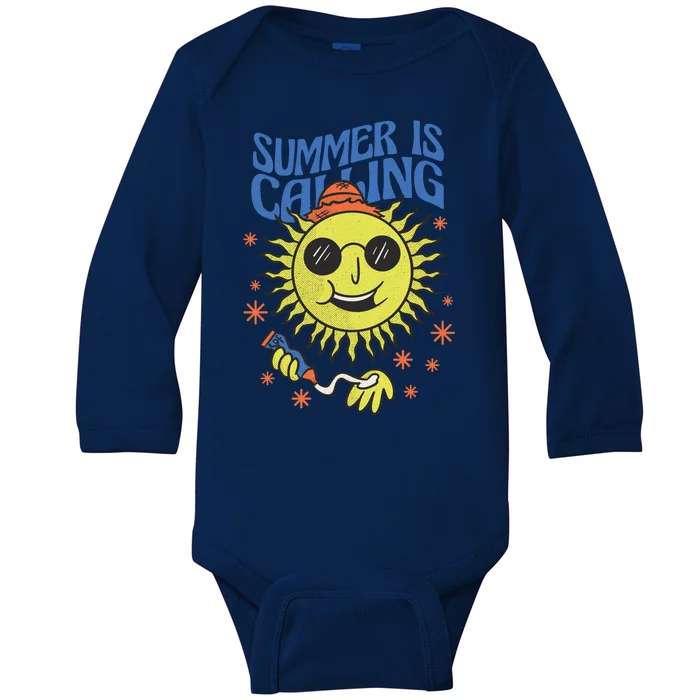 Summer Is Calling Baby Long Sleeve Bodysuit