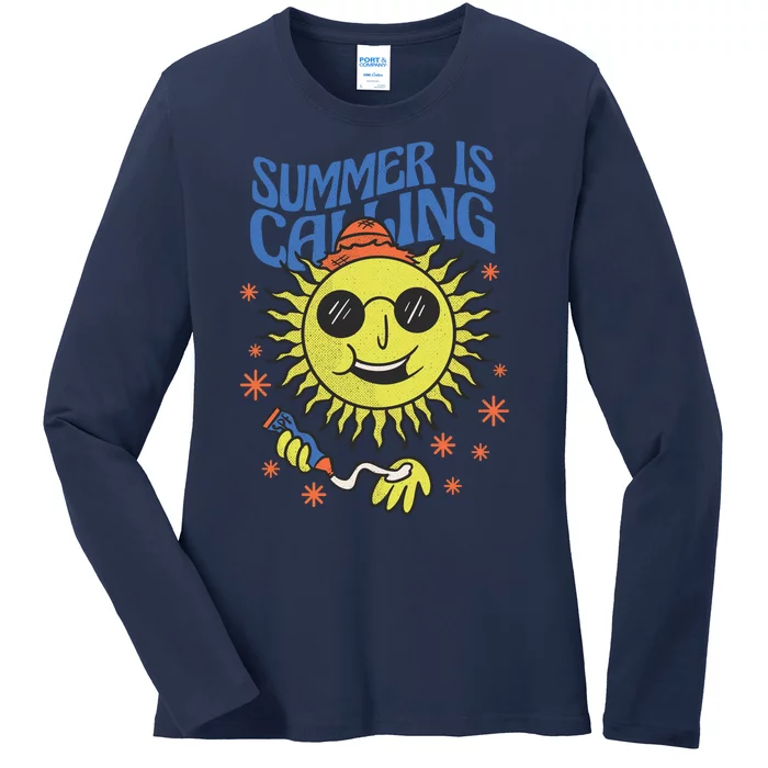 Summer Is Calling Ladies Long Sleeve Shirt