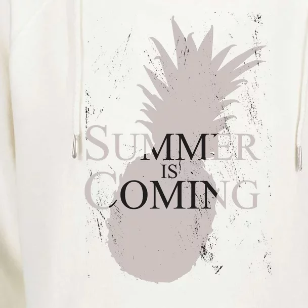 Summer Is Coming Pineapple Womens Funnel Neck Pullover Hood