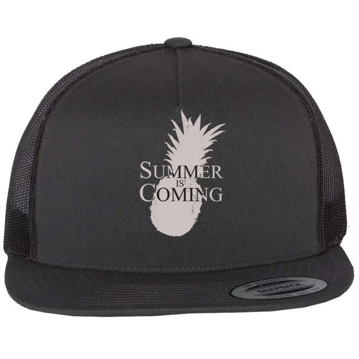 Summer Is Coming Pineapple Flat Bill Trucker Hat