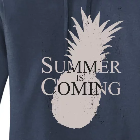 Summer Is Coming Pineapple Women's Pullover Hoodie