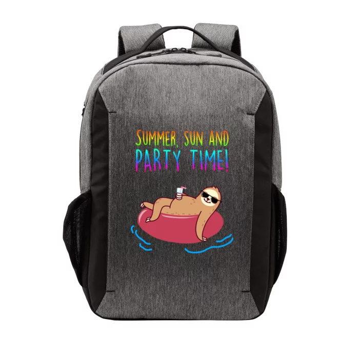 Summer Sun And Party Time Sloth Loungin Vector Backpack