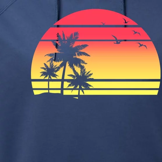 Summer Sunset Performance Fleece Hoodie