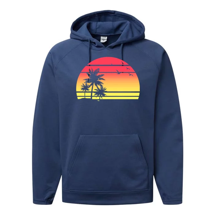 Summer Sunset Performance Fleece Hoodie