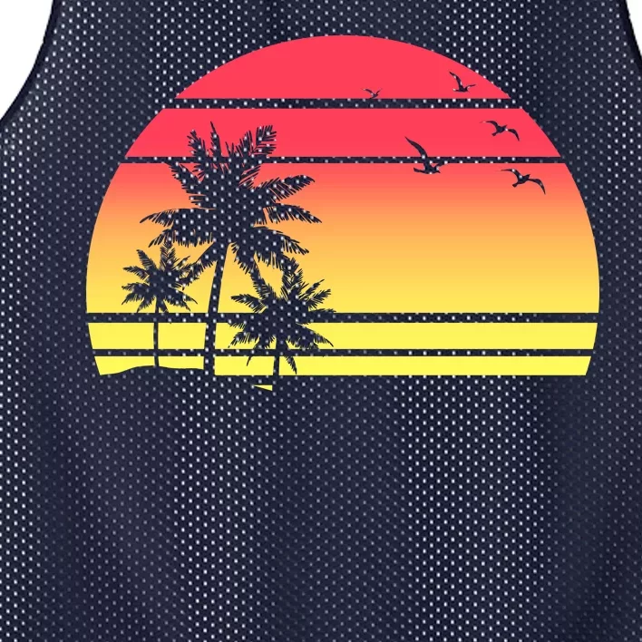 Summer Sunset Mesh Reversible Basketball Jersey Tank