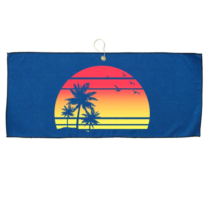 Summer Sunset Large Microfiber Waffle Golf Towel