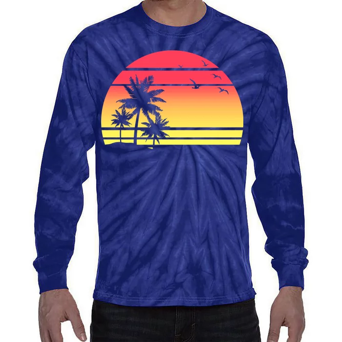 Summer Sunset Tie-Dye Long Sleeve Shirt