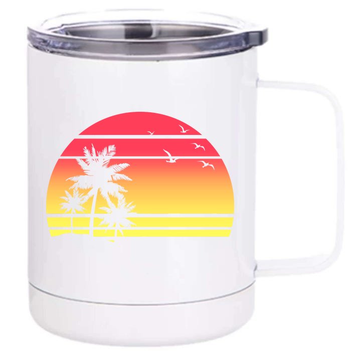 Summer Sunset Front & Back 12oz Stainless Steel Tumbler Cup