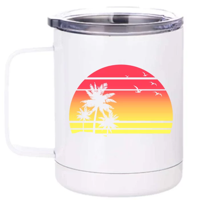 Summer Sunset Front & Back 12oz Stainless Steel Tumbler Cup