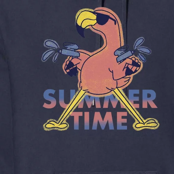 Summer Time Flamingo Premium Hoodie