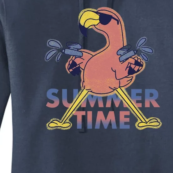 Summer Time Flamingo Women's Pullover Hoodie