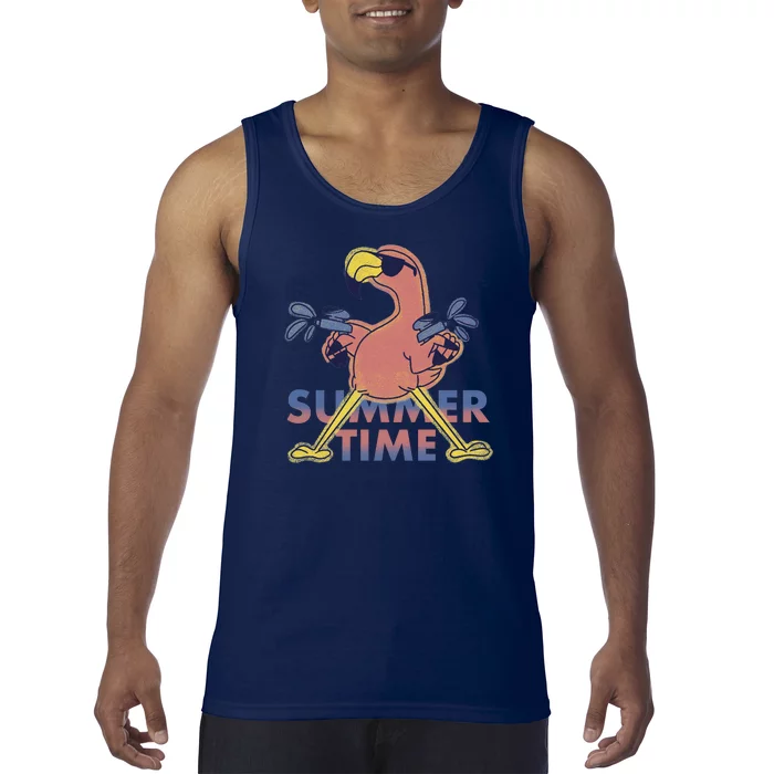 Summer Time Flamingo Tank Top