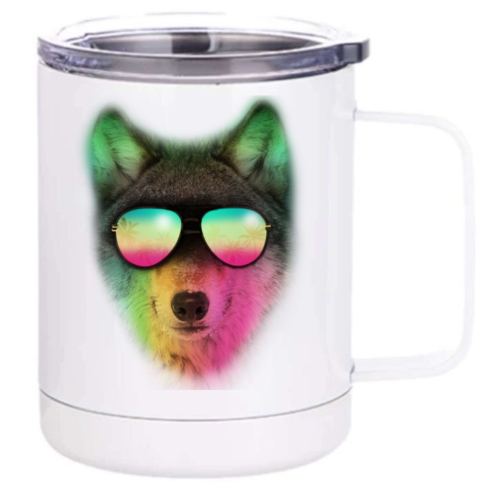 Summer Wolf Front & Back 12oz Stainless Steel Tumbler Cup