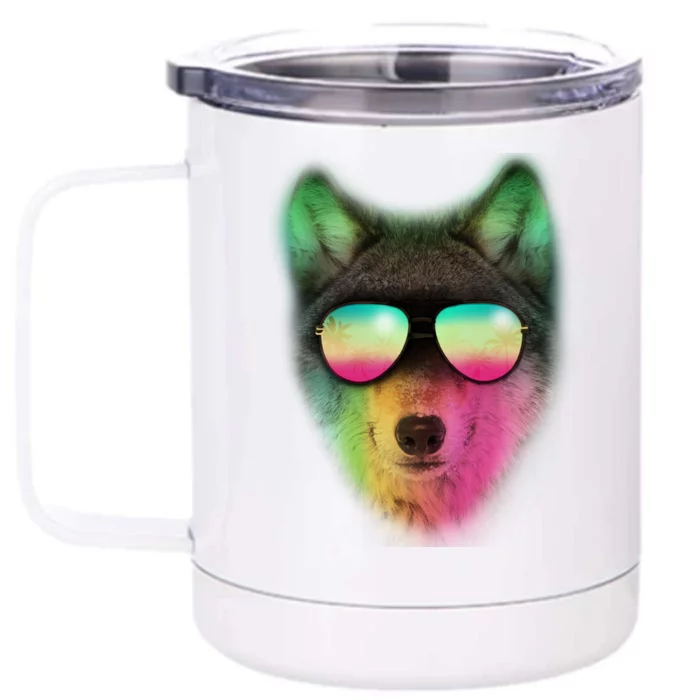 Summer Wolf Front & Back 12oz Stainless Steel Tumbler Cup