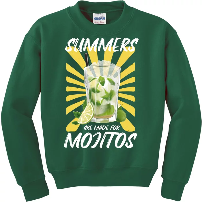 Summers Are Made For Mojitos Kids Sweatshirt