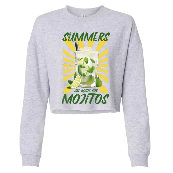 Summers Are Made For Mojitos Cropped Pullover Crew