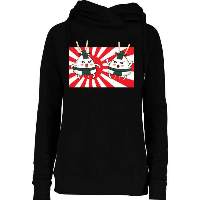 Sumo Sushi Womens Funnel Neck Pullover Hood